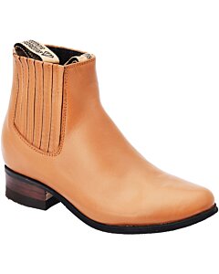 Botines Charros Para Joven Piel Napa Color Tabaco WD 11-757