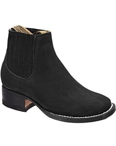 Botines Rodeo Nevada Nobuck Color Negro Para Niño WD 11-350