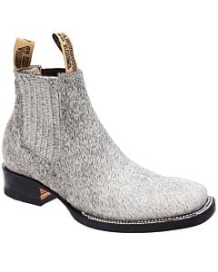 Botín Piel De Becerro Con Pelo Color Gris Lobo WD 11-752