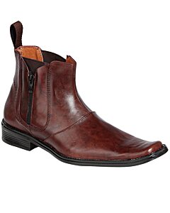 Botines De Vestir Color Café Para Hombre Lamasini 7950