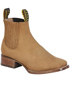 Botines Rodeo Horma Australiana Color Oro Viejo Suela De Cuero