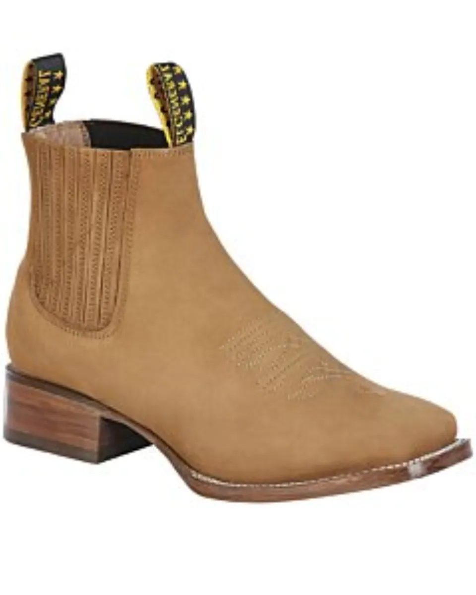 Botines Rodeo Horma Australiana Color Oro Viejo Suela De Cuero