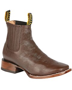 Botines Rodeo Bulldog Lemans Suela De Cuero Color Café