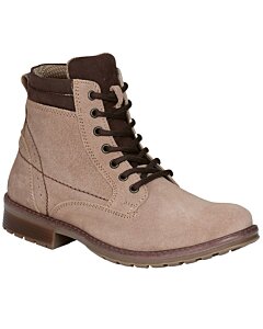 Botines Agujetas Gamuza Color Arena Para Hombre Lam 7502