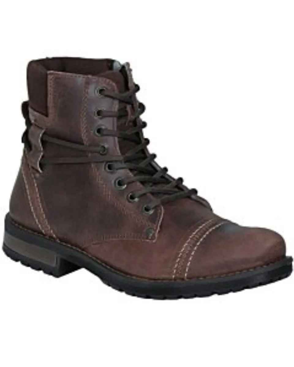 Bota Corta Color Café Para Hombre Moda Lamasini 7226