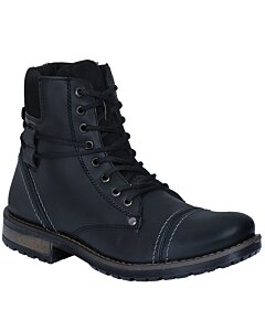 Bota Corta Negra Para Hombre De Moda Lamasini 7226