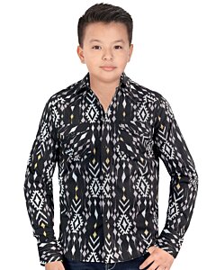 Camisa Vaquera Negra Para Niño Lamasini 0107