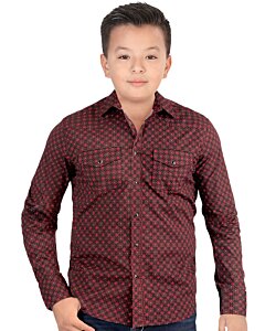 Camisa Negra Botonadura De Broche Para Niño Lamasini 0121