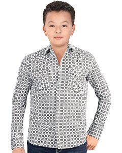 Camisa Blanca De Broche Para Niño Lamasini 0121