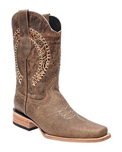Botas Rodeo White Diamonds Boots Piel Crazy Herradura Bordada Orix