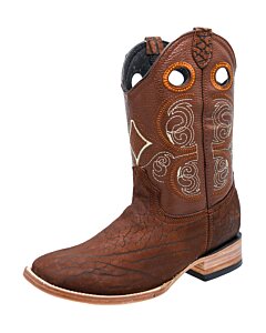 Botas Rodeo Piel Cuello De Toro Color Cognac WD 11-286