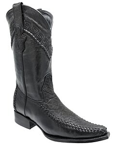Botas Cuello De Toro Tejidas Horma Europea Negras WD 11-159