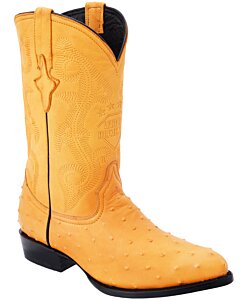 Botas Vaqueras Avestruz Imitación Color Mantequilla WD 11-230