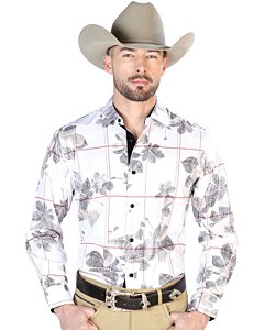 Camisa Blanca El Señor De Los Cielos Con Líneas Rojas 43854