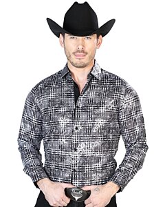 Camisa Negra El Señor De Los Cielos A Cuadros 43855