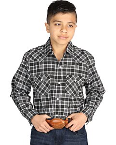 Camisa Vaquera De Niño 42616 Color Negro-Blanco