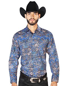 Camisa Estampada Casual El Señor De Los Cielos M/L 43860 Negro-Multi