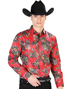 Camisa Roja Casual M/L El Señor De Los Cielos 43869