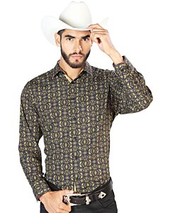 Camisa Color Negro-Oro El Señor De Los Cielos 126273