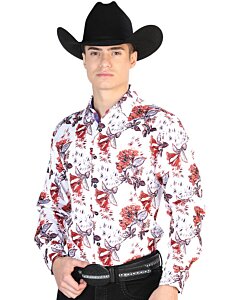 Camisa Blanca Floreada El Señor De Los Cielos 126275
