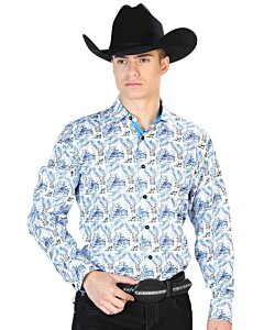 Camisa Blanca Estampada El Señor De Los Cielos 126277