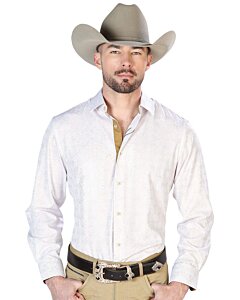 Camisa Vaquera Color Marfil-Oro El Señor De Los Cielos 43812