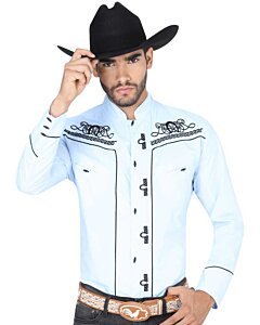El Señor De Los Cielos Camisa Charra 123906 Azul Claro