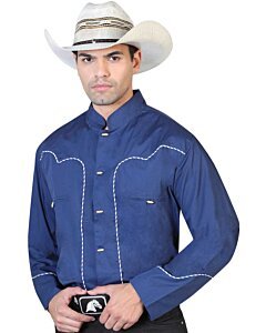 Camisa Charra Tradicional Azul Marino El General 42532