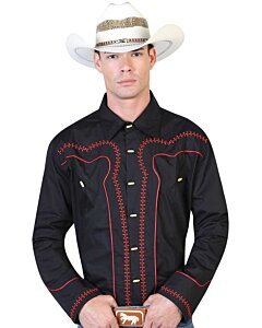 CAMISA CHARRA NEGRA EL GENERAL 2019-115