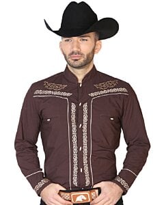 Camisa Café Charra El Señor De Los Cielos 42876