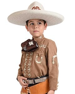 Camisa Charra Para Niño White Diamonds Boots 10-965 Café