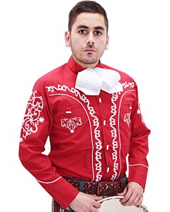 Camisa Charra Roja Con Blanco 060 WD 11-847