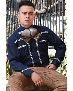 Camisa Charra Económica Color Azul WD 11-815