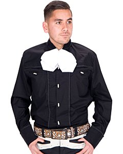 Camisa Charra Negra Adorno Soga WD 11-853