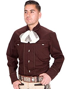 Camisa Charra Café Diseño Soga WD 11-857