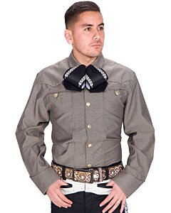 Camisa Charra Elegante Gris WD 11-870