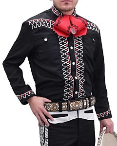 Camisa Charra Moderna WD Boots 764 Negro