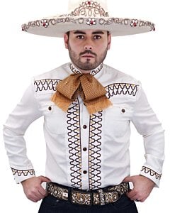 Camisa Charra Moderna WD 11-860 Color Blanco