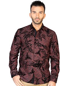 CAMISA CASUAL MANGA LARGA EL GENERAL FL-03 NEGRA