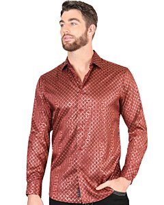 Camisa Burgundy De Moda El Señor De Los Cielos 44552