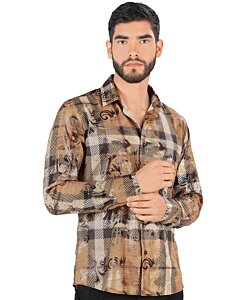 Camisa Multicolor De Moda Montero 0801 Camel