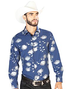 Camisa Fina El Señor De Los Cielos 43774 Navy