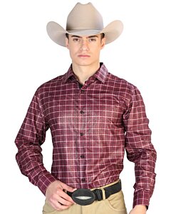 Camisa Roja A Cuadros Fina El Señor De Los Cielos 43779