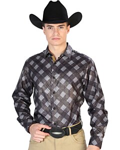 Camisa Fina El Señor De Los Cielos 43785 Color Negro