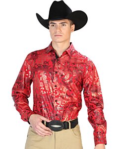 Camisa Fina El Señor De Los Cielos 43796 Color Vino