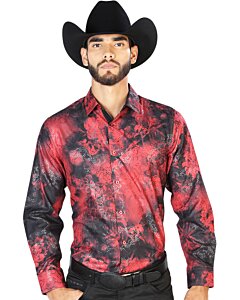 Camisa Fina El Señor De Los Cielos 43828 Color Rojo