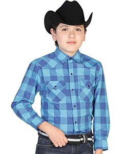 Camisa Vaquera De Niño A Cuadros El General 42560 Azul