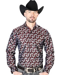 Camisa Jacquard Centenario 43713 Color Mamey
