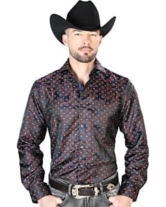 Camisa Color Azul Jacquard Centenario 43752