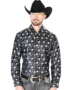 Camisa De Color Negro Jacquard Centenario 43757